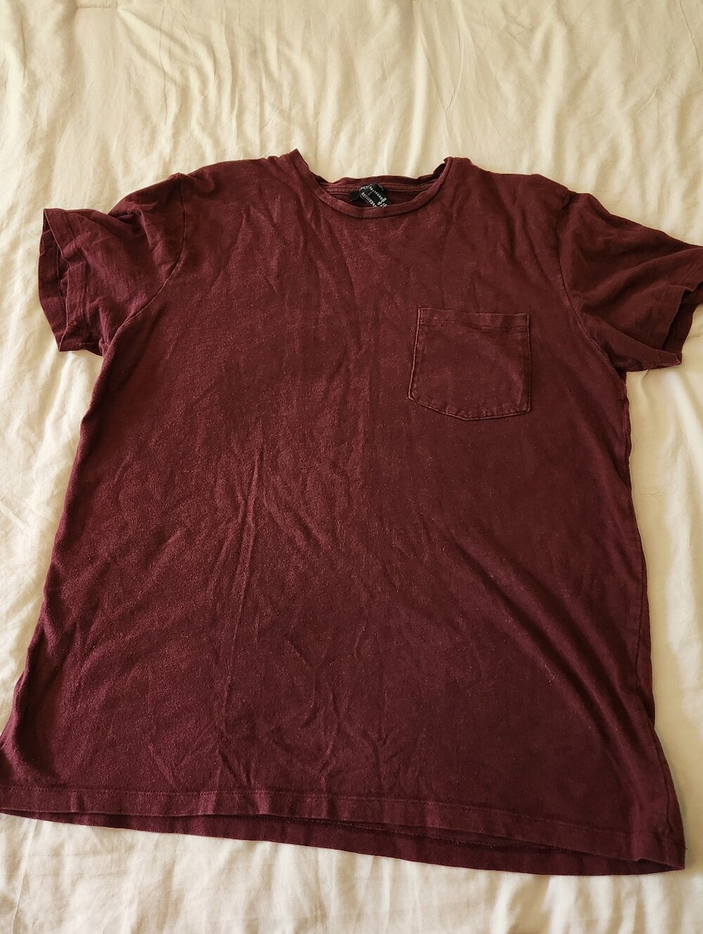 Forever 21 Men's Pocket Tee in Wine